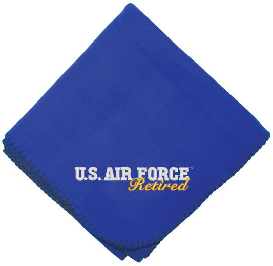 U.S. AIR FORCE Retired Embroidered on Stadium Blanket