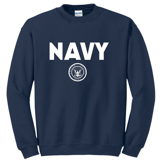 NAVY Crest Full Front Sweatshirt