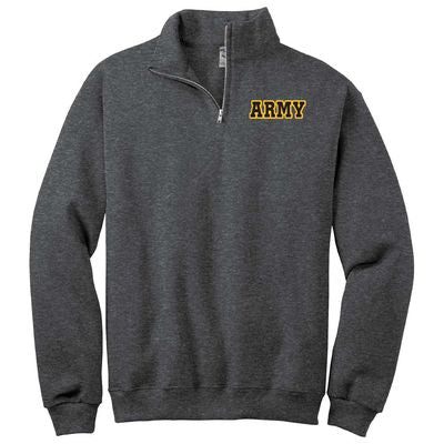 US Army 1/4 Zip Fleece Sweatshirt - Black Heather