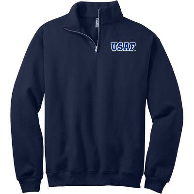 USAF 1/4 Zip Fleece Sweatshirt - Navy Blue