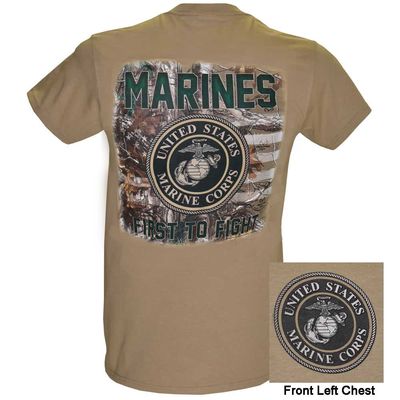 MARINES First To Fight Realtree T-Shirt