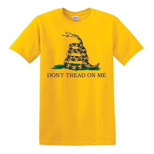 Don't Tread Me with Coiled Snake Yellow T-Shirt