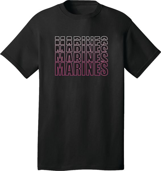 MARINES MARINES MARINES Repeat Black T-Shirt