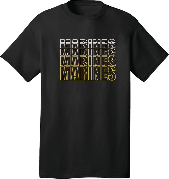 MARINES MARINES MARINES Repeat Black T-Shirt