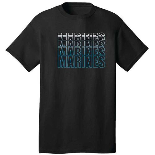 MARINES MARINES MARINES Repeat Black T-Shirt