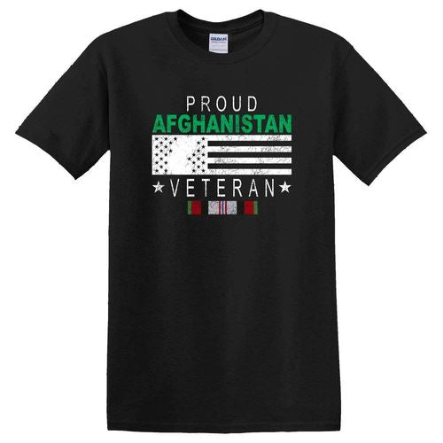 Proud Afghanistan Veteran Black T-Shirt