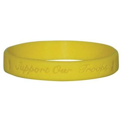 Support Our Troops Wrist Band, Yellow
