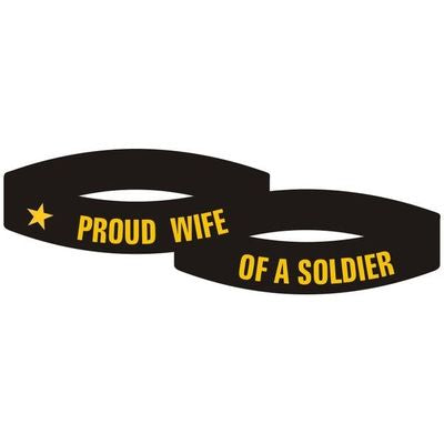 Proud Wife of a Soldier Wristband-Bracelet