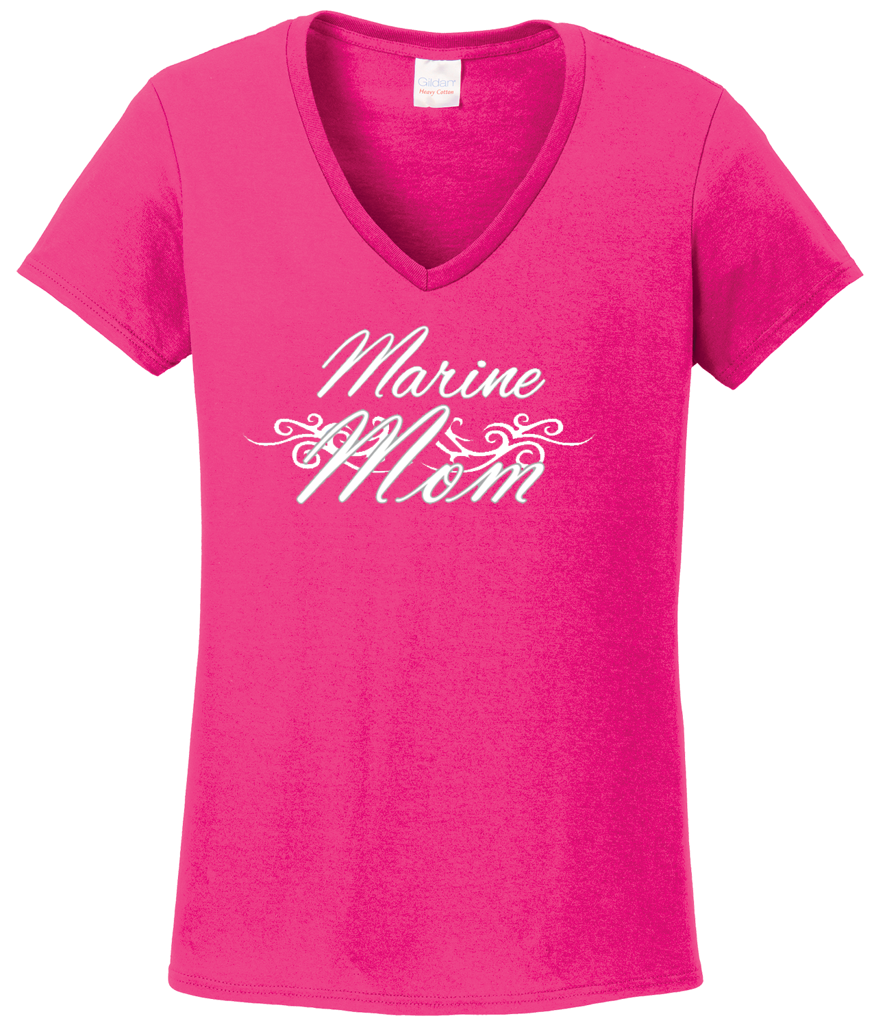 Marine Mom Silk Screened on Women's T Shirts