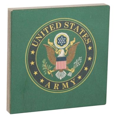 US Army Crest Wood Sign