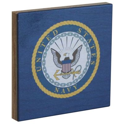US Navy Crest Wood Sign