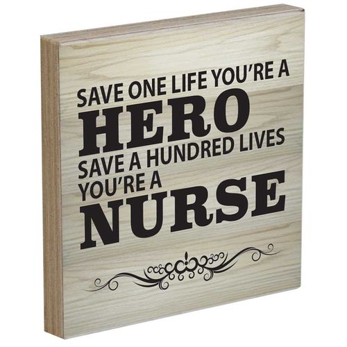 HERO NURSE Wood Sign