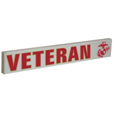 US Marine Corp USMC VETERAN Wood Sign