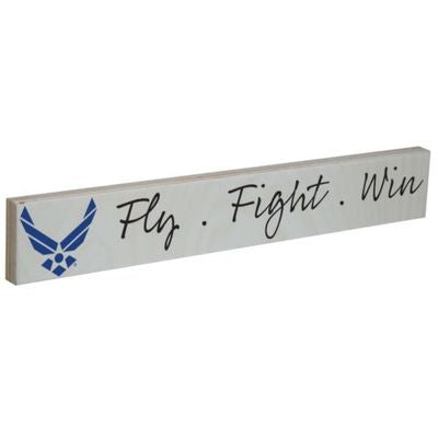 US Air Force USAF Fly Fight Win Wood Sign