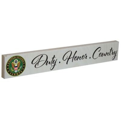 US Army Duty, Honor, Country Wood Sign