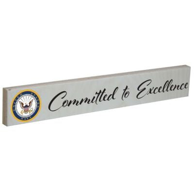 US Navy Committed to Excellence Wood Sign