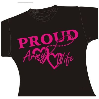 Ladies Proud Army Wife T Shirt